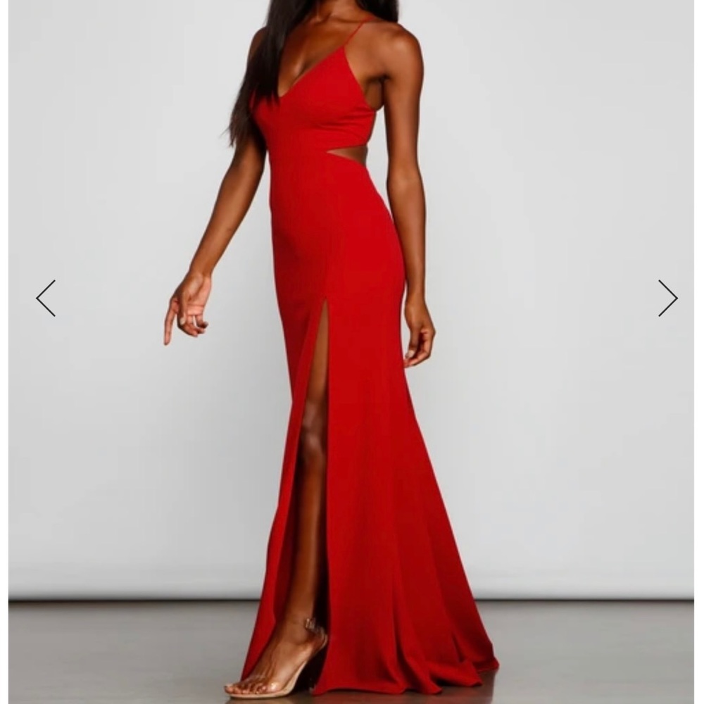Formal High Slit A-Line Dress